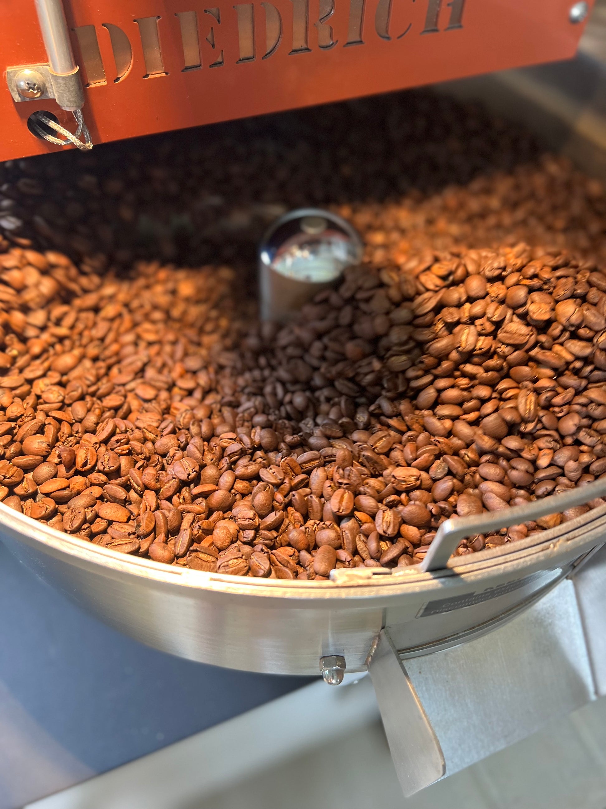 Roasted Coffee cooling on tray